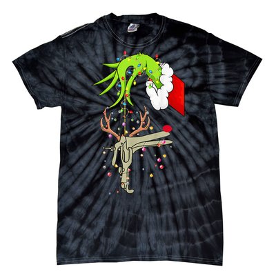 Christmas Nurse Obgyn Nurse Reindeer Speculum Xmas Lights Tie-Dye T-Shirt