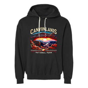 Canyonlands National Park Sunset Landscape Graphic Garment-Dyed Fleece Hoodie