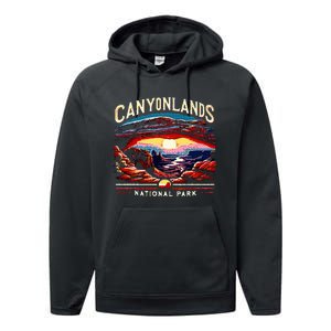 Canyonlands National Park Sunset Landscape Graphic Performance Fleece Hoodie