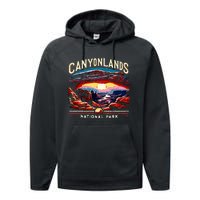 Canyonlands National Park Sunset Landscape Graphic Performance Fleece Hoodie