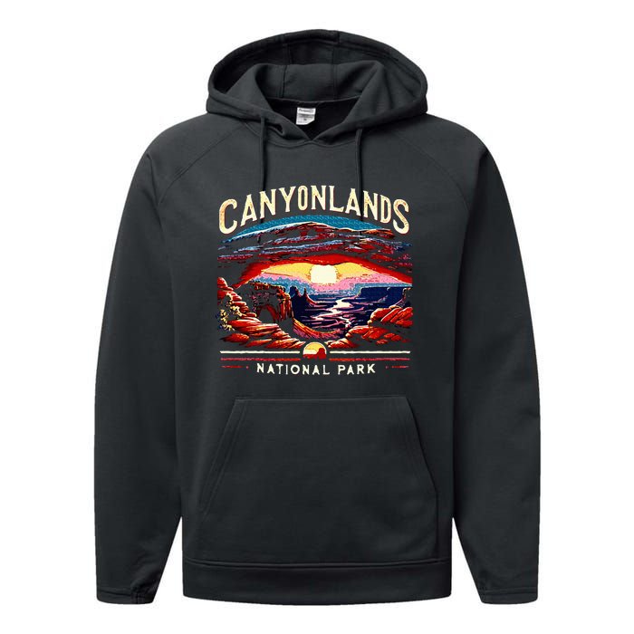 Canyonlands National Park Sunset Landscape Graphic Performance Fleece Hoodie