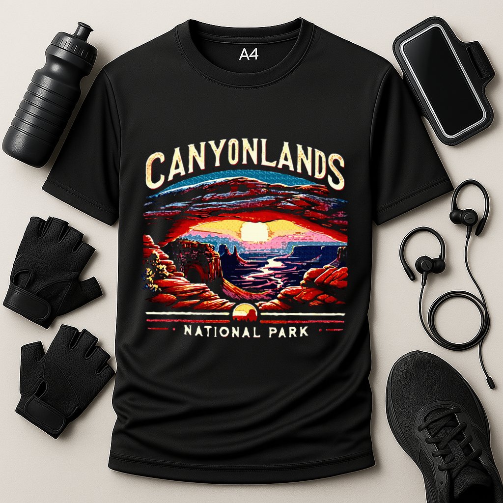 Canyonlands National Park Sunset Landscape Graphic Cooling Performance Crew T-Shirt
