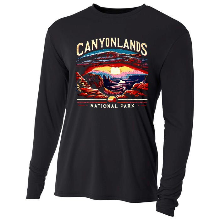 Canyonlands National Park Sunset Landscape Graphic Cooling Performance Long Sleeve Crew