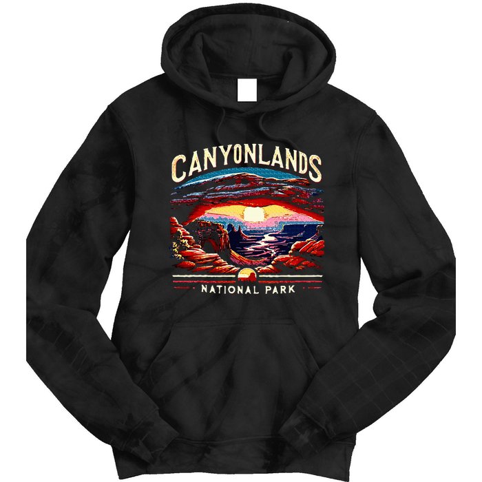 Canyonlands National Park Sunset Landscape Graphic Tie Dye Hoodie