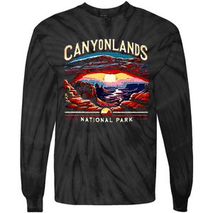 Canyonlands National Park Sunset Landscape Graphic Tie-Dye Long Sleeve Shirt