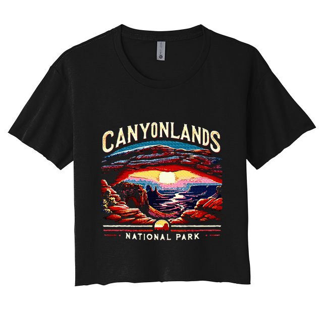 Canyonlands National Park Sunset Landscape Graphic Crop Top
