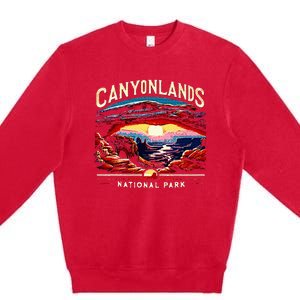 Canyonlands National Park Sunset Landscape Graphic Premium Crewneck Sweatshirt