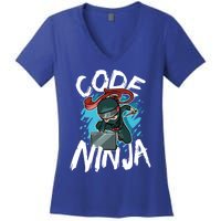 Code Ninja Programming Coder Coding Nerd Software Engineer Cool Gift Women's V-Neck T-Shirt