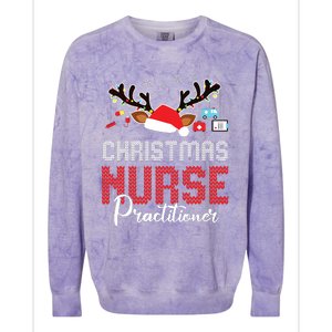 Christmas Nurse Practitioner Christmas Xmas Np Rn Nursing Colorblast Crewneck Sweatshirt