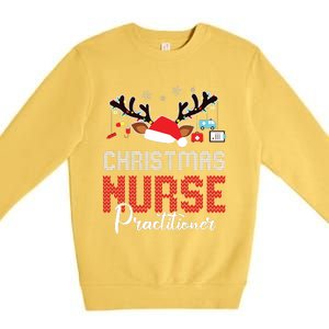 Christmas Nurse Practitioner Christmas Xmas Np Rn Nursing Premium Crewneck Sweatshirt