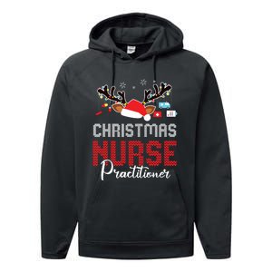 Christmas Nurse Practitioner Christmas Xmas Np Rn Nursing Performance Fleece Hoodie