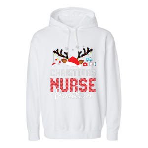 Christmas Nurse Practitioner Christmas Xmas Np Rn Nursing Garment-Dyed Fleece Hoodie