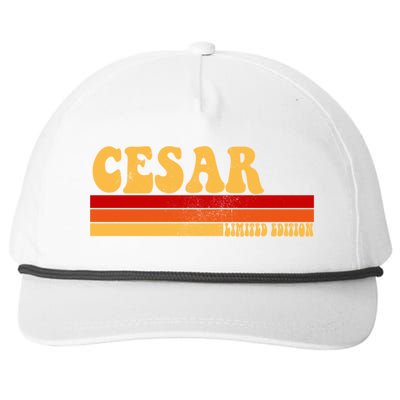 Cesar Name Personalized Idea Retro Vintage Cesar Funny Gift Snapback Five-Panel Rope Hat