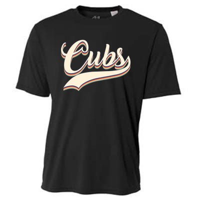 Cubs Name Personalized Vintage Retro Cubs Sport Name Cooling Performance Crew T-Shirt