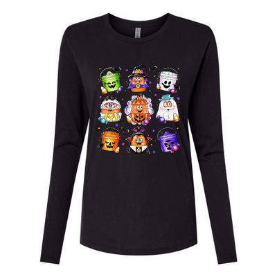 Chicken Nuggets Pumpkin Halloween 90S Vintage Gift Womens Cotton Relaxed Long Sleeve T-Shirt