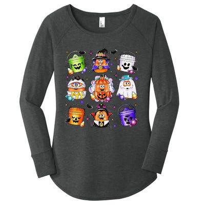 Chicken Nuggets Pumpkin Halloween 90S Vintage Gift Women's Perfect Tri Tunic Long Sleeve Shirt