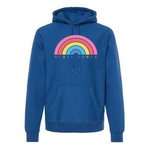 Cute Nurse Power Rainbow Nursing Nursery Funny Gift Cool Gift Premium Hoodie