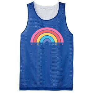 Cute Nurse Power Rainbow Nursing Nursery Funny Gift Cool Gift Mesh Reversible Basketball Jersey Tank