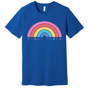 Cute Nurse Power Rainbow Nursing Nursery Funny Gift Cool Gift Premium T-Shirt