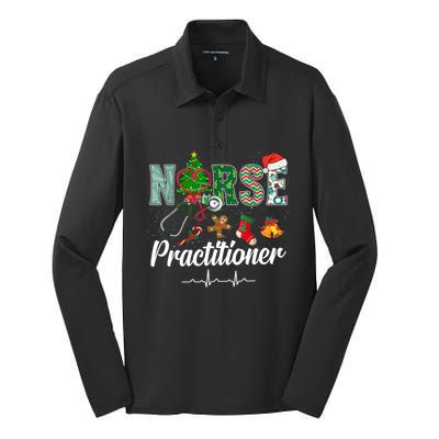 Christmas Nurse Practitioner Scrubs Nurse Xmas Stethoscope Great Gift Silk Touch Performance Long Sleeve Polo