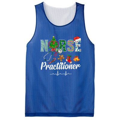 Christmas Nurse Practitioner Scrubs Nurse Xmas Stethoscope Great Gift Mesh Reversible Basketball Jersey Tank