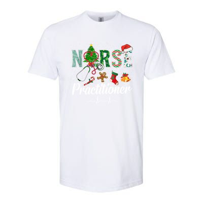 Christmas Nurse Practitioner Scrubs Nurse Xmas Stethoscope Great Gift Softstyle CVC T-Shirt