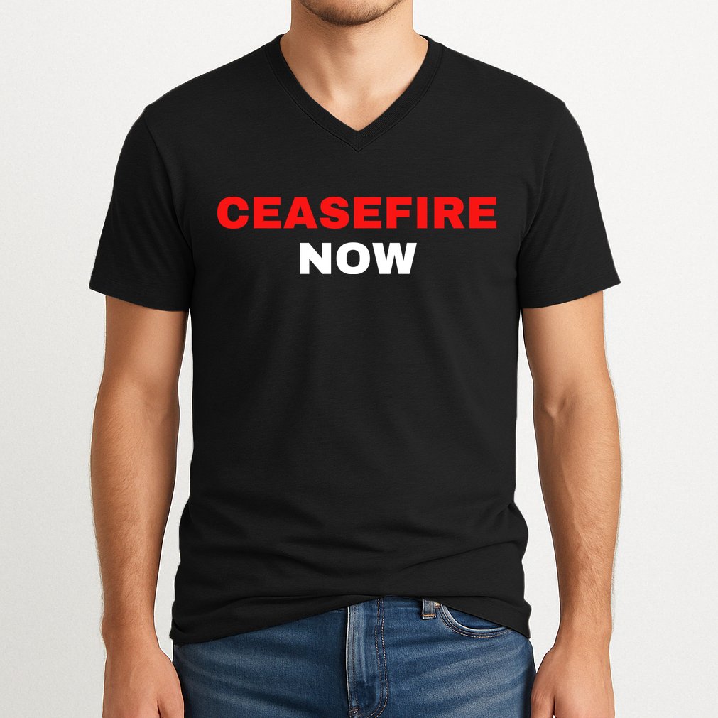 Ceasefire Now Palestine V-Neck T-Shirt