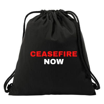 Ceasefire Now Palestine Drawstring Bag