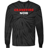 Ceasefire Now Palestine Tie-Dye Long Sleeve Shirt