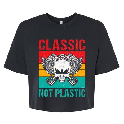 Classic Not Plastic Muscle Car Bella+Canvas Jersey Crop Tee