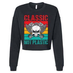 Classic Not Plastic Muscle Car Cropped Pullover Crew