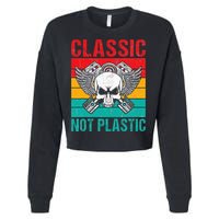 Classic Not Plastic Muscle Car Cropped Pullover Crew