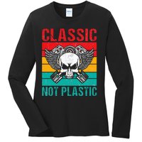 Classic Not Plastic Muscle Car Ladies Long Sleeve Shirt