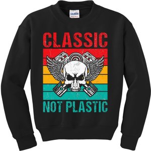 Classic Not Plastic Muscle Car Kids Sweatshirt