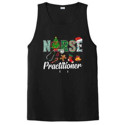 Christmas Nurse Practitioner Scrubs Nurse Xmas Stethoscope Funny Gift PosiCharge Competitor Tank