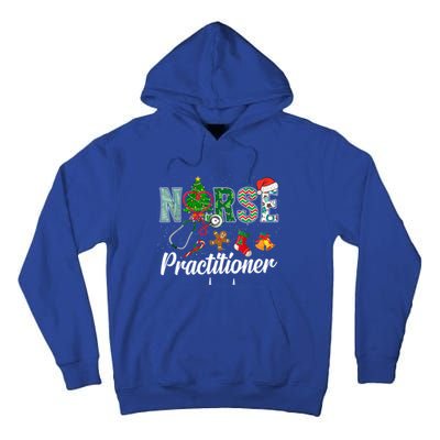 Christmas Nurse Practitioner Scrubs Nurse Xmas Stethoscope Funny Gift Tall Hoodie