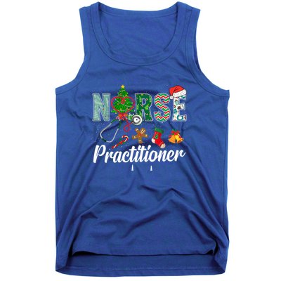 Christmas Nurse Practitioner Scrubs Nurse Xmas Stethoscope Funny Gift Tank Top