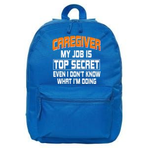 Caregiver Nursing Practitioner Nanny Carer Nurse Assistant Meaningful Gift 16 in Basic Backpack