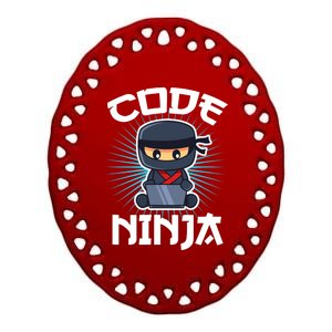 Code Ninja Programmer Coder Computer Programming Coding Ceramic Oval Ornament