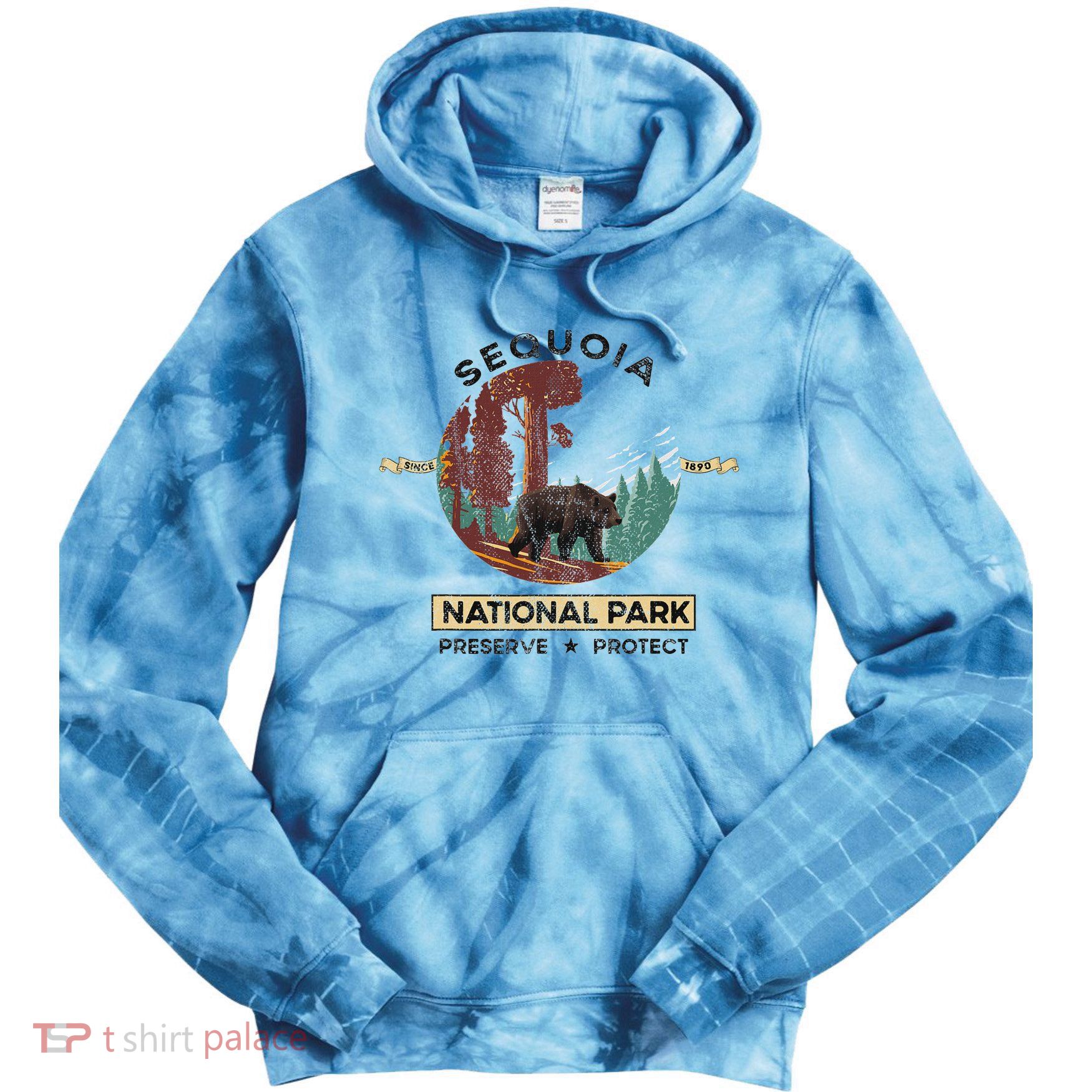 California National Park Sequoia Tie Dye Hoodie