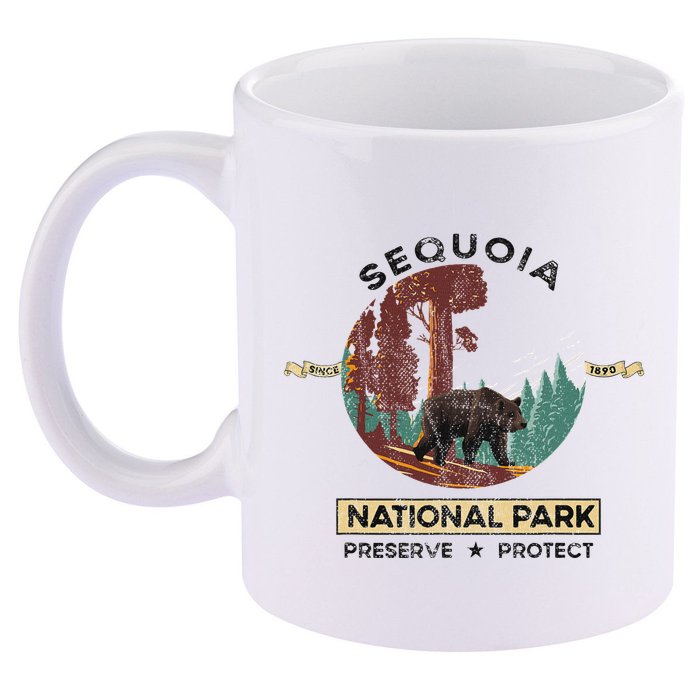 California National Park Sequoia 11oz C Handle Ceramic Mug