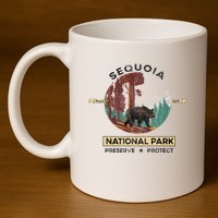 California National Park Sequoia 11oz C Handle Ceramic Mug