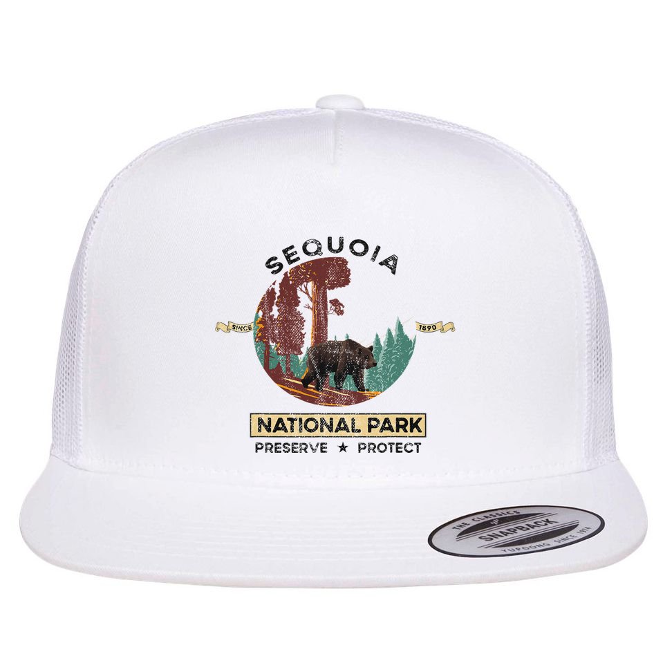 California National Park Sequoia Flat Bill Trucker Hat