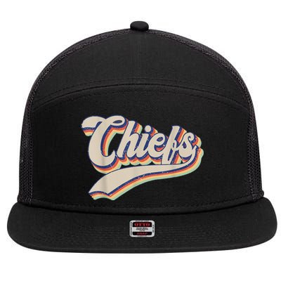 Chiefs Name Personalized Vintage Retro Gift M.e.n WoM.e.n 7 Panel Mesh Trucker Snapback Hat