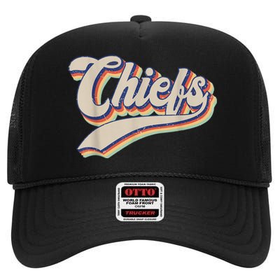 Chiefs Name Personalized Vintage Retro Gift M.e.n WoM.e.n High Crown Mesh Back Trucker Hat