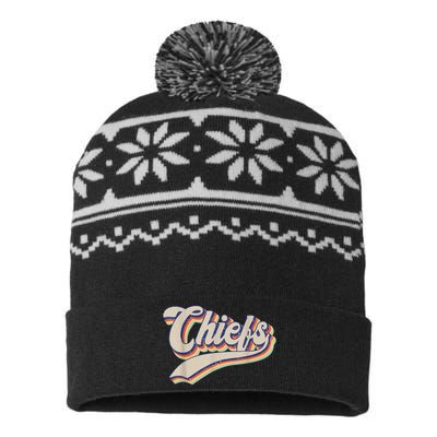 Chiefs Name Personalized Vintage Retro Gift M.e.n WoM.e.n USA-Made Snowflake Beanie