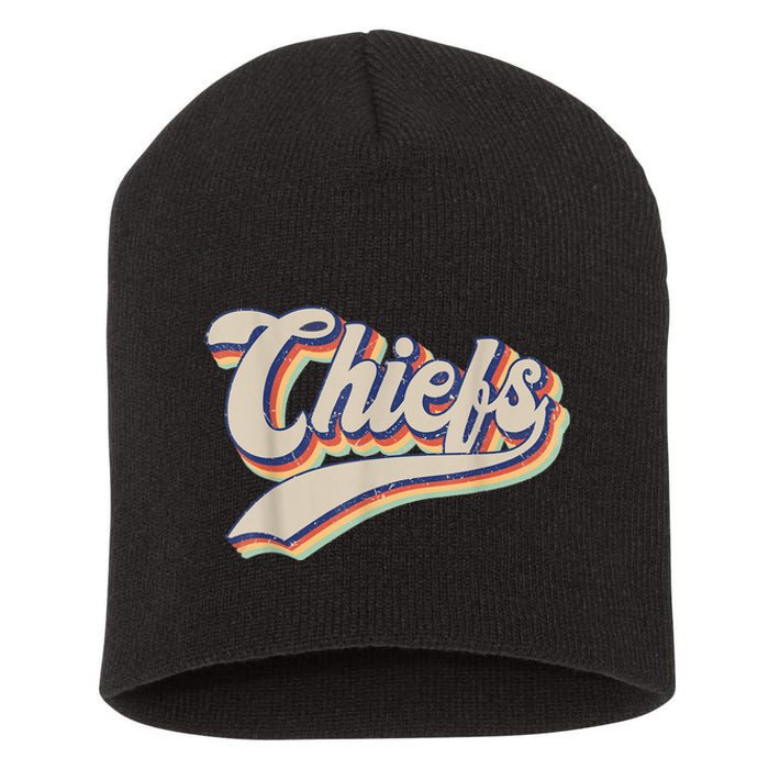 Chiefs Name Personalized Vintage Retro Gift M.e.n WoM.e.n Short Acrylic Beanie