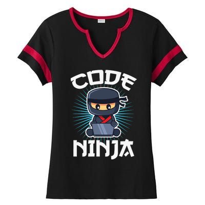 Code Ninja Programmer Coder Computer Programming Coding Ladies Halftime Notch Neck Tee