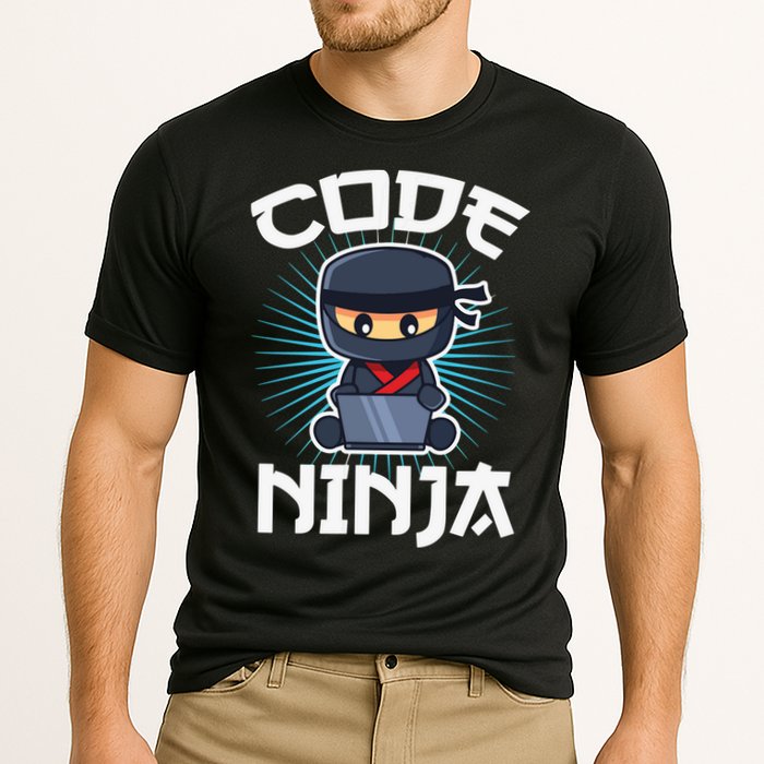 Code Ninja Programmer Coder Computer Programming Coding Cooling Performance Crew T-Shirt