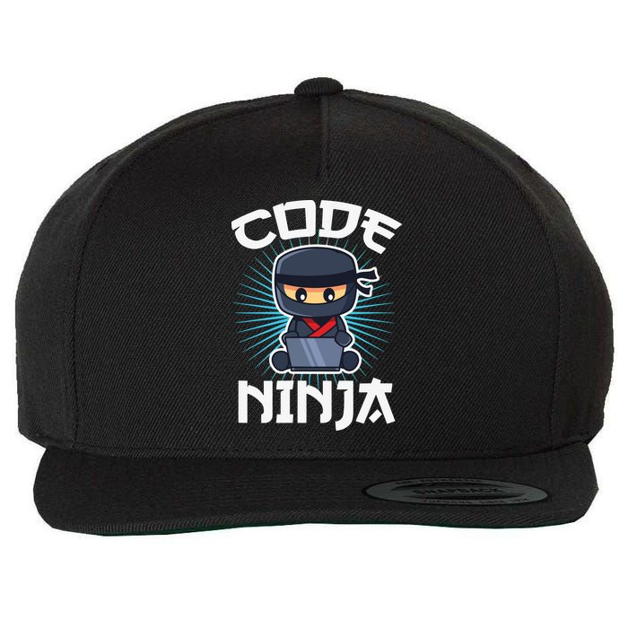 Code Ninja Programmer Coder Computer Programming Coding Wool Snapback Cap